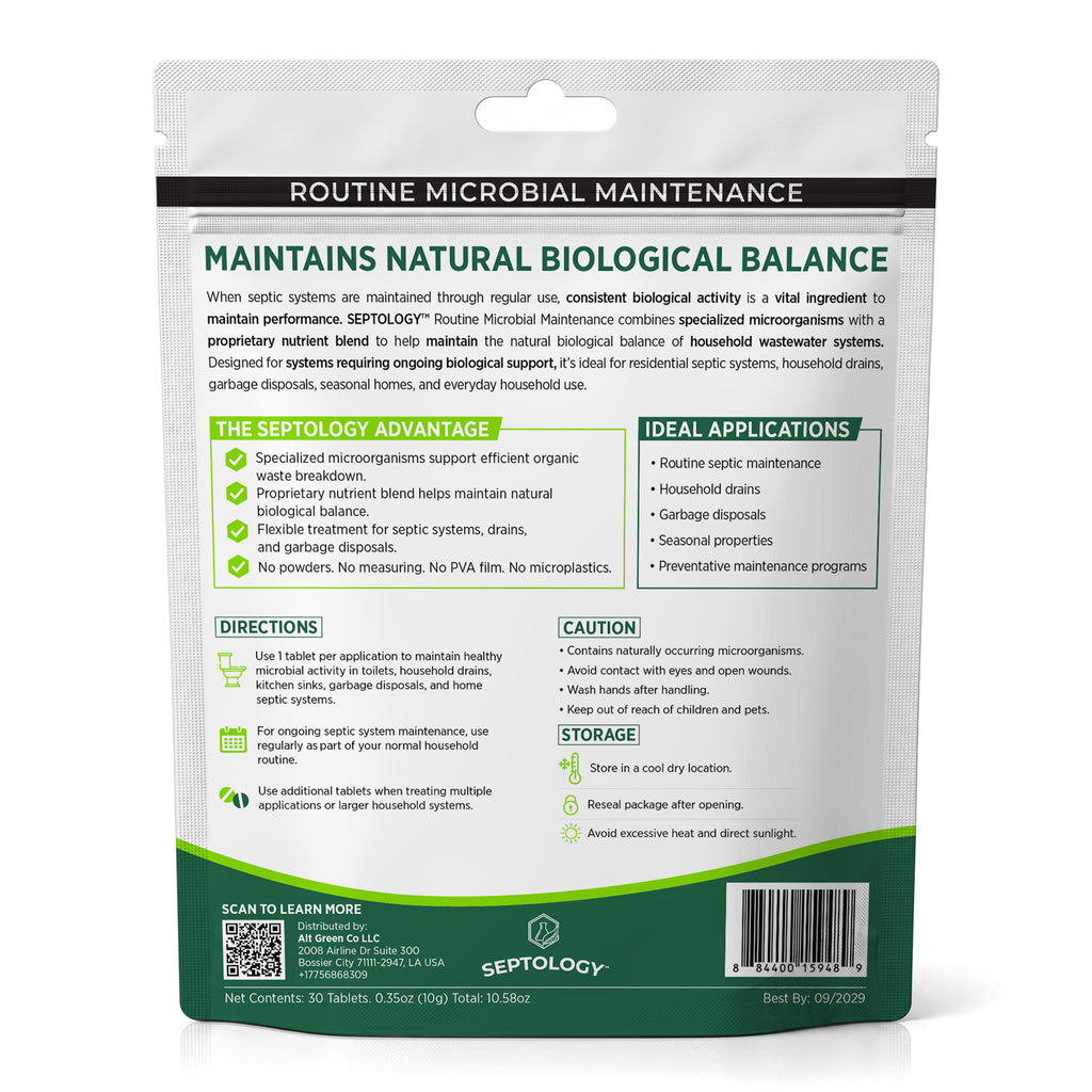 Septology Septic Treatment Tablets - Routine Microbial Maintenance - 30 Count