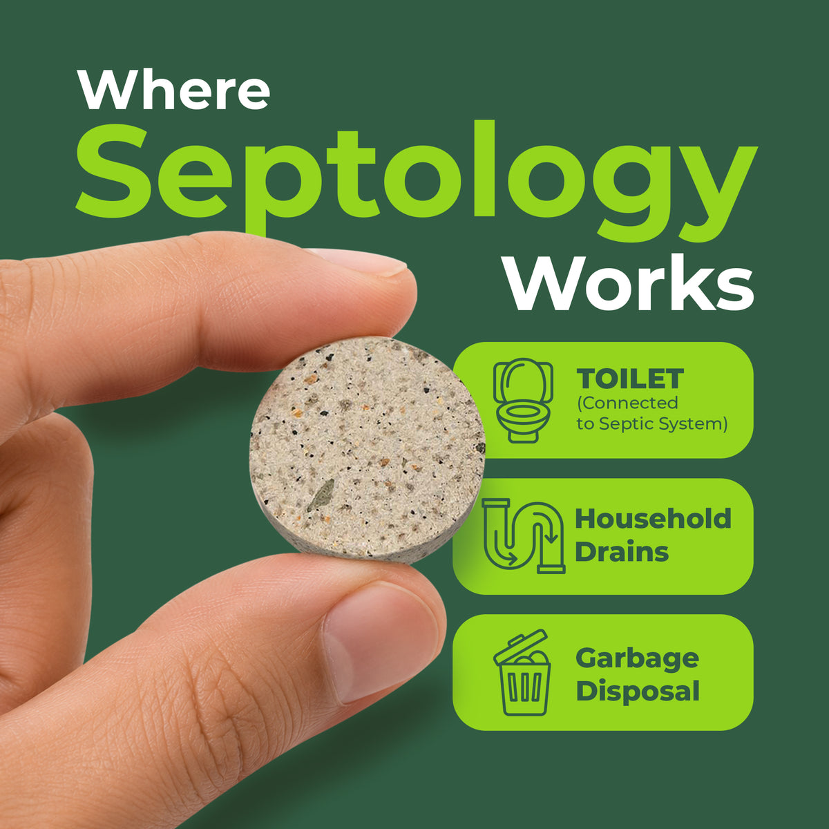 Septology Septic Treatment Tablets - Routine Microbial Maintenance - 30 Count